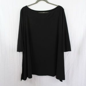 Chico's 3/4 Sleeve Black Top 3